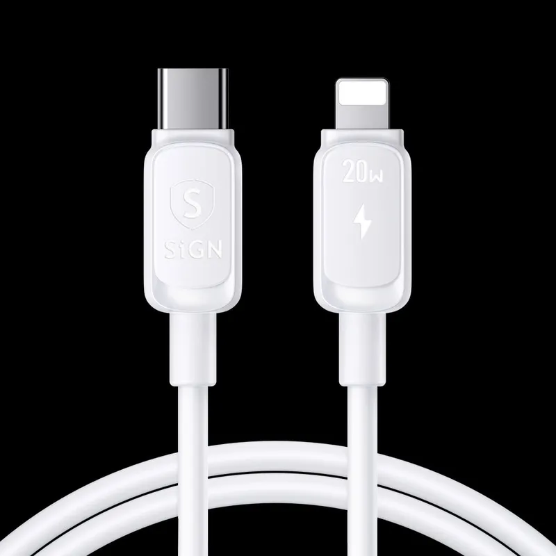 Alternativ bild 0 för SiGN USB-C till Lightning Kabel 20W, 2m - Vit