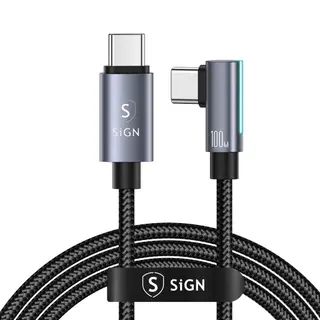 Produktfoto för SiGN USB-C till USB-C Kabel 1.2m, 100W - Svart