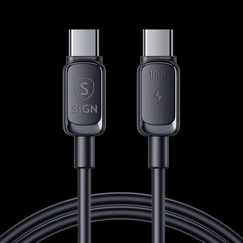 Alternativ bild 0 för SiGN USB-C till USB-C Kabel 100W, 1.2m - Svart