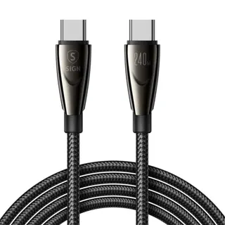 Produktfoto för SiGN USB-C till USB-C Kabel 240W, 1.2m - Svart