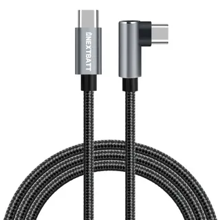 Produktfoto för SiGN USB-C till USB-C vinklad kabel 60W, 2m - Svart