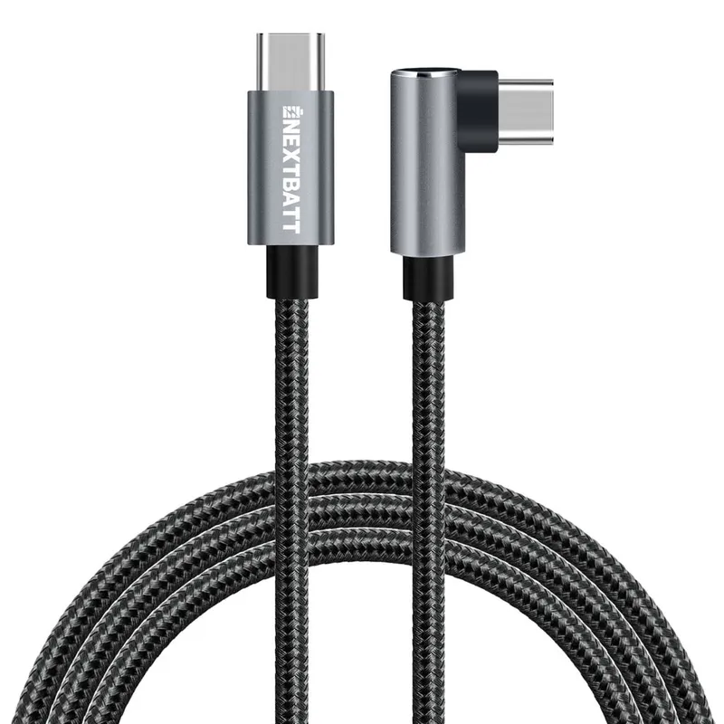Alternativ bild 0 för SiGN USB-C till USB-C vinklad kabel 60W, 2m - Svart