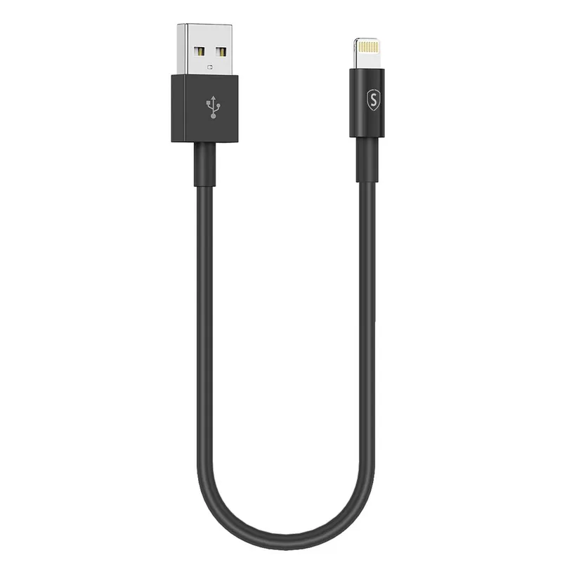 Alternativ bild 0 för SiGN USB kabel med Lightning 2.4A, för iPhone & iPad, 25cm - Svart