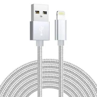 Produktfoto för SiGN USB till Lightning Kabel, 2.4A, 3m, Nylon - Silver