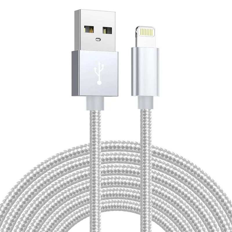 Alternativ bild 0 för SiGN USB till Lightning Kabel, 2.4A, 3m, Nylon - Silver