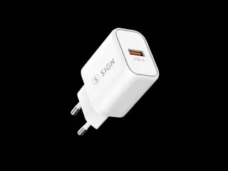 Produktfoto för SiGN Väggladdare USB-A QC 3.0, 18W, 3A - Vit