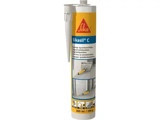 Produktfoto för SIKASIL-C TRANSPARENT 300ML BYGGSILIKON | Beijerbygg Byggmaterial