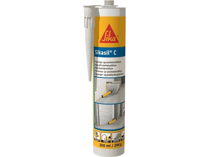 Alternativ bild 0 för SIKASIL-C TRANSPARENT 300ML BYGGSILIKON | Beijerbygg Byggmaterial