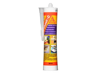 Produktfoto för SIKASIL-C VIT 300ML BYGGSILIKON       (12) | Beijerbygg Byggmaterial