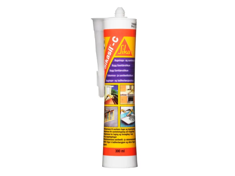 Alternativ bild 0 för SIKASIL-C VIT 300ML BYGGSILIKON       (12) | Beijerbygg Byggmaterial