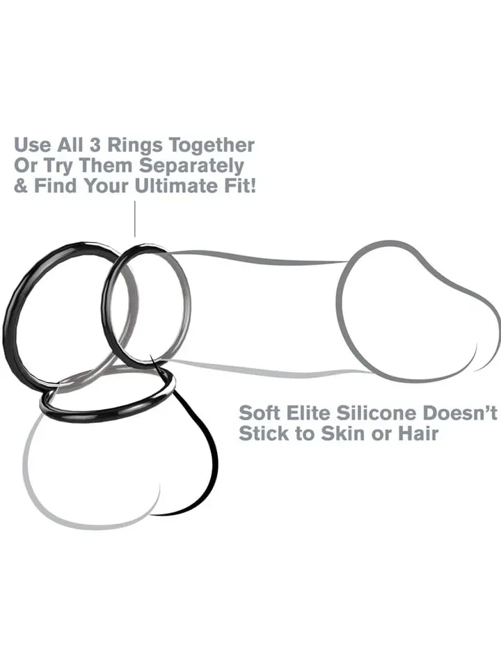 Bild 2 för Silicone 3-Ring Stamina Set