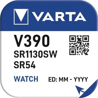 Produktfoto för Silver mynt V390/SR54 knappcellsbatteri