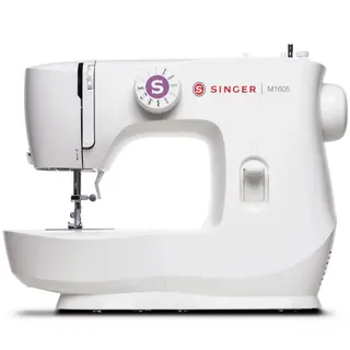 Produktfoto för SINGER M1605, Vit, Sy, 4 Steg, Rotations-, Elektrisk, Knapphålsfot, Zipper foot