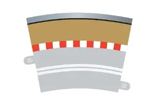Produktfoto för Single Lane Radius 3 curve outer borders 22.5° 4pc