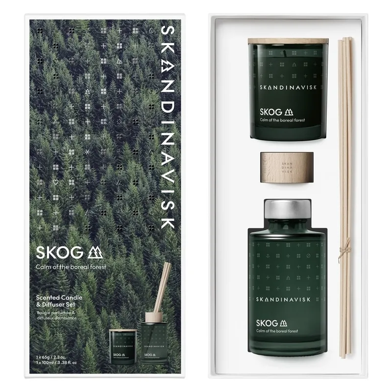 Bild 1 för Skandinavisk SKOG Scented Candle & Diffuser Set