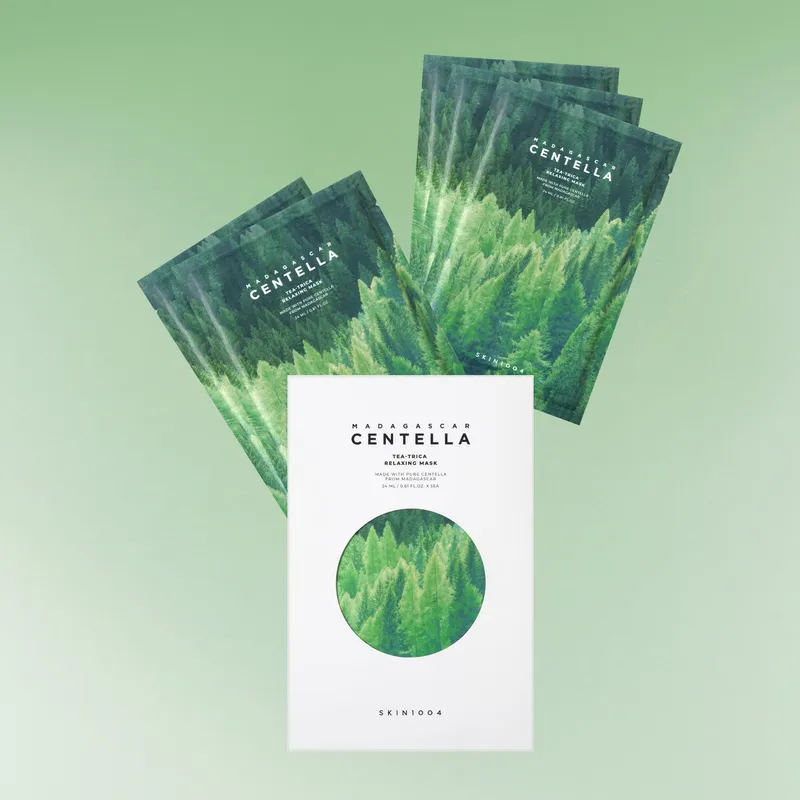 Bild 2 för SKIN1004 Madagascar Centella Tea-Trica Relaxing Mask 5 st