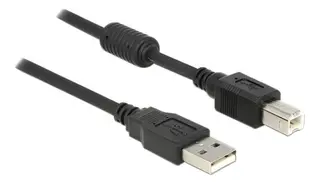 Produktfoto för Skrivarkabel USB 2.0 typ A hane till typ B hane, 1m - svart