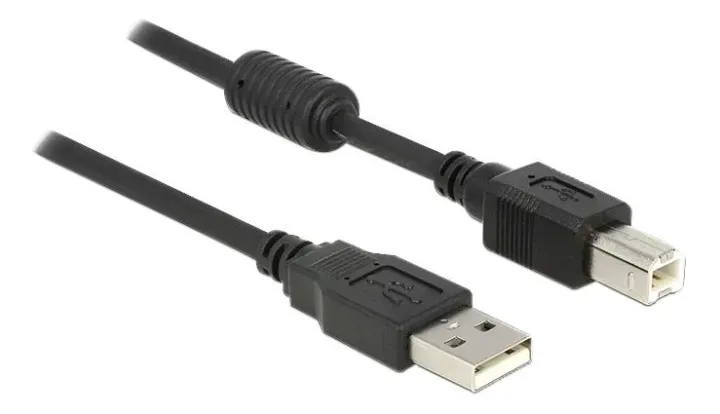 Alternativ bild 0 för Skrivarkabel USB 2.0 typ A hane till typ B hane, 1m - svart