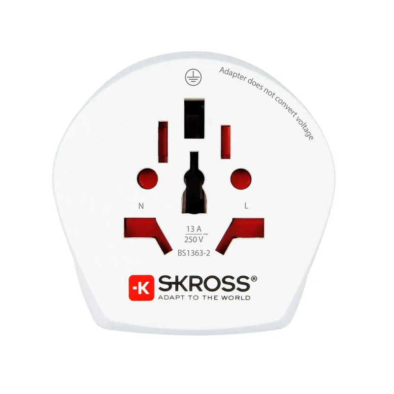 Bild 2 för Skross 1.500201-E, Typ C (Europlug), 100-250 V, 16 A, Vit, 4000 W, 56 mm