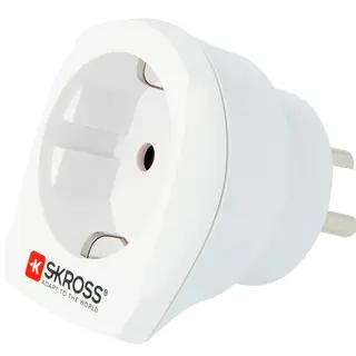 Produktfoto för Skross 1.500232-E, Typ C (Europlug), Typ K (DK), 100-250 V, 16 A, 4000 W, 52 mm