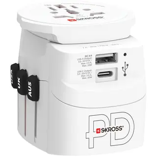 Produktfoto för Skross 61663, Universal, Universal, 100 - 250 V, Vit, 1750 W, 2,4 A