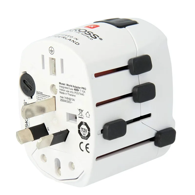 Bild 2 för Skross PRO, Universal, Universal, Typ C (Europlug), Typ E (FR), Typ F, Typ B, Typ G (UK), Typ I (AU), Typ J (CH), Typ L (IT), Typ N (BR), 100 – 250, 7 A