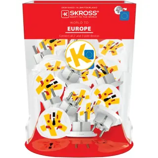 Produktfoto för Skross Reseadapter World to Europe 100-250V max 16A - Vit