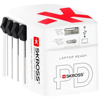 Produktfoto för Skross Univeral USB-laddare 65W PD, med USB-C till USB-C-kabel