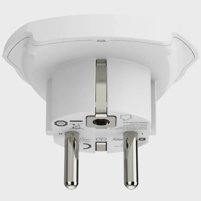 Bild 2 för Skross World to Europe travel adapter - Bulk (white)