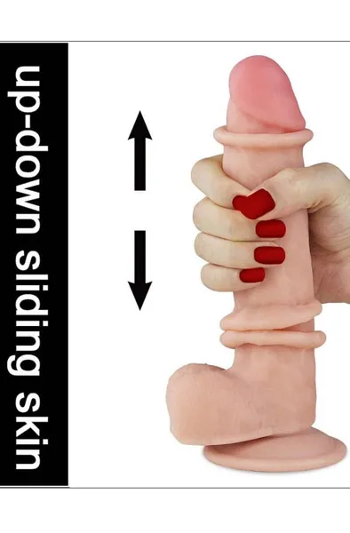 Bild 2 för Sliding-Skin Dildo 20 cm
