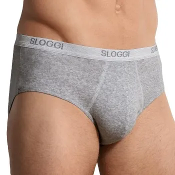 Alternativ bild 0 för Sloggi Kalsonger 2P For Men Basic Midis Grå bomull X-Large Herr
