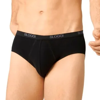 Alternativ bild 0 för Sloggi Kalsonger 2P For Men Basic Midis Svart bomull XX-Large Herr