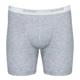 Produktfoto för Sloggi Kalsonger For Men Basic Long Grå bomull Small Herr