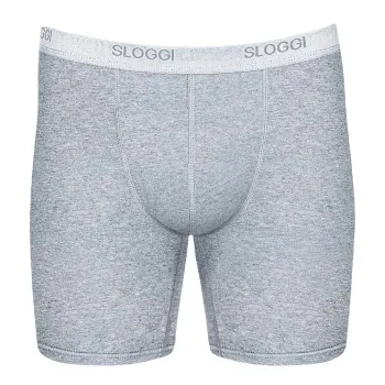 Alternativ bild 0 för Sloggi Kalsonger For Men Basic Long Grå bomull Small Herr