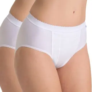 Produktfoto för Sloggi Trosor 2P Control Tais Vit bomull 40 Dam