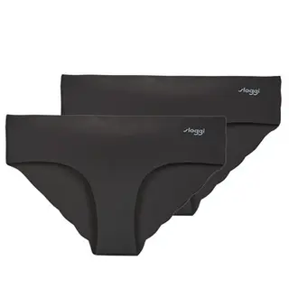 Produktfoto för Sloggi Trosor 2P ZERO Microfibre 2.0 Hipster Svart Small Dam
