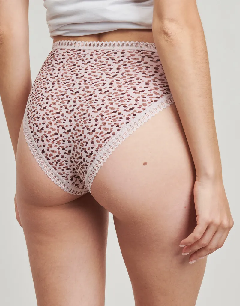 Bild 5 för Sloggi Trosor 3P GO Crush High Leg Briefs Sand/rosa bomull XX-Large Dam