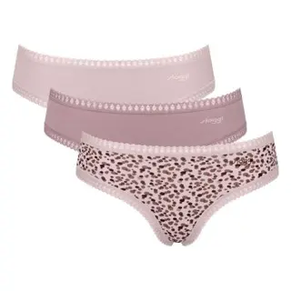Produktfoto för Sloggi Trosor 3P GO Crush Hipster Briefs Sand/rosa bomull XX-Large Dam
