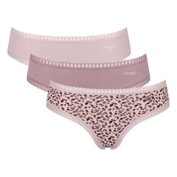 Alternativ bild 0 för Sloggi Trosor 3P GO Crush Hipster Briefs Sand/rosa bomull XX-Large Dam