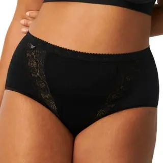 Produktfoto för Sloggi Trosor 4P Chic Maxi Lace Briefs Svart bomull 40 Dam