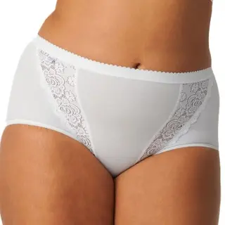 Produktfoto för Sloggi Trosor 4P Chic Maxi Lace Briefs Vit bomull 54 Dam