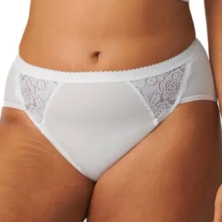 Produktfoto för Sloggi Trosor 4P Chic Midi Lace Briefs Vit bomull 44 Dam