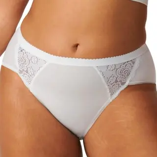 Produktfoto för Sloggi Trosor Chic Lace Midi Vit bomull 48 Dam