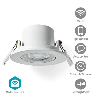 Produktfoto för SmartLife Taklampa | Wi-Fi | Varm till cool vit | Rund | Diameter: 52 mm | 360 lm | 2700 - 6500 K | IP20 | Energiklass: F | Andr