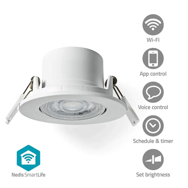 Bild 1 för SmartLife Taklampa | Wi-Fi | Varm till cool vit | Rund | Diameter: 52 mm | 360 lm | 2700 - 6500 K | IP20 | Energiklass: F | Andr
