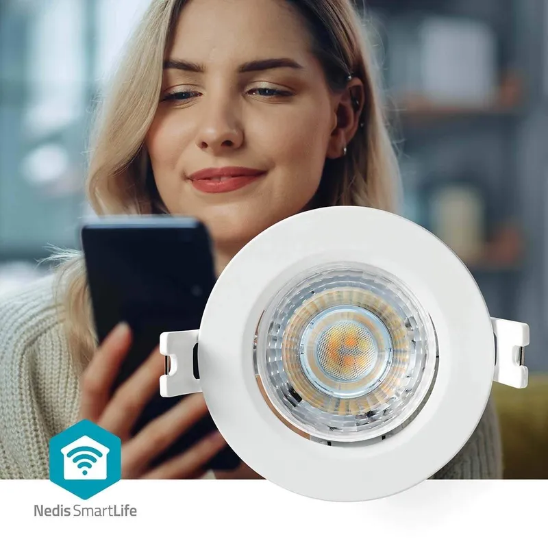 Bild 2 för SmartLife Taklampa | Wi-Fi | Varm till cool vit | Rund | Diameter: 52 mm | 360 lm | 2700 - 6500 K | IP20 | Energiklass: F | Andr