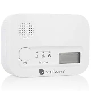 Produktfoto för Smartwares FGA-13041, Kolmonoxid (CO), Hem, Kontor, 40 m², 85 dB, 10 År, Vit