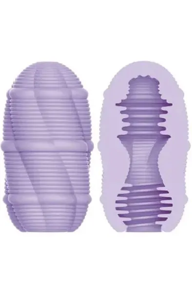Bild 1 för Smooth Stripes Cupid Masturbator Egg Purple