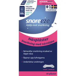 Produktfoto för Snoreeze Näsplåster Small/Medium 10 st