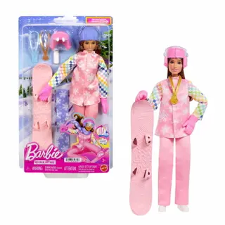 Produktfoto för Snowboarddocka med färgskiftande bräda och utrustning
